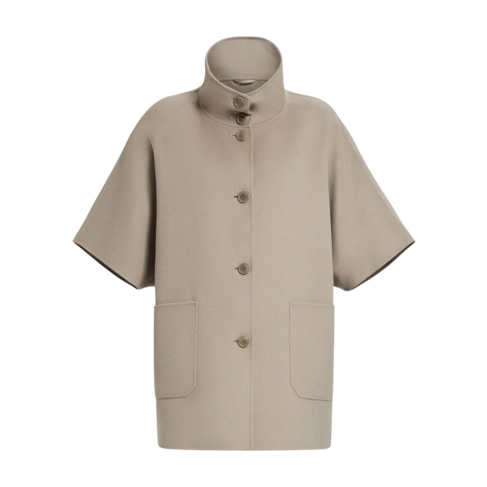 Marina Rinaldi Elegante Oversized Wollen Jas Beige Dames