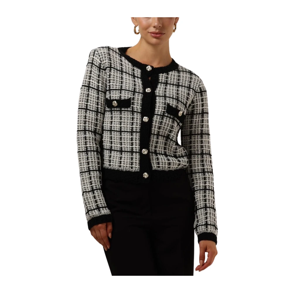 Minus Zwarte Satina Gebreide Vest Black Dames