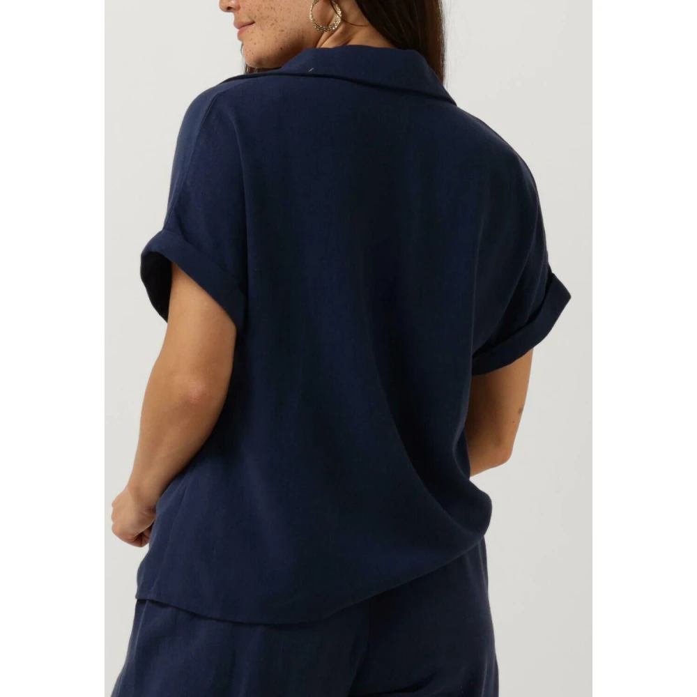 Ydence Navy Blue Blouse Charlee Blue Dames