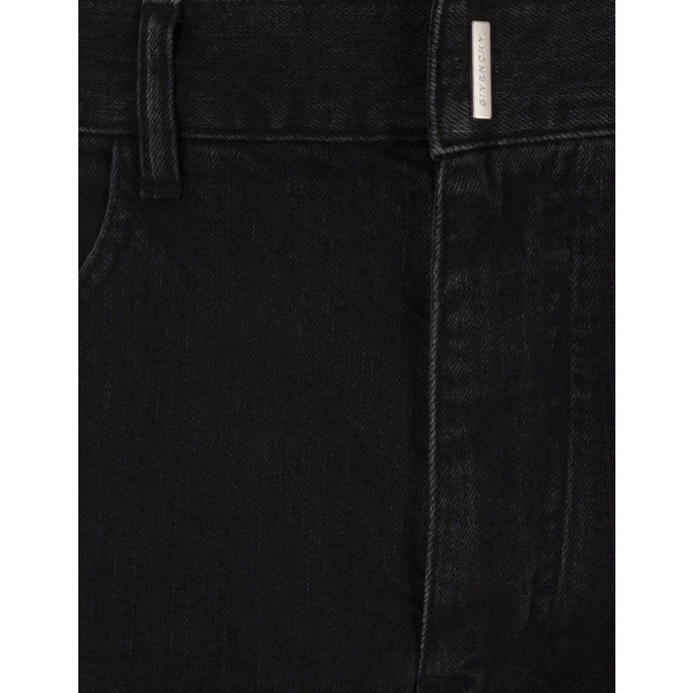 Givenchy Zwarte Cargo Jeans Rits Zakken Black Heren