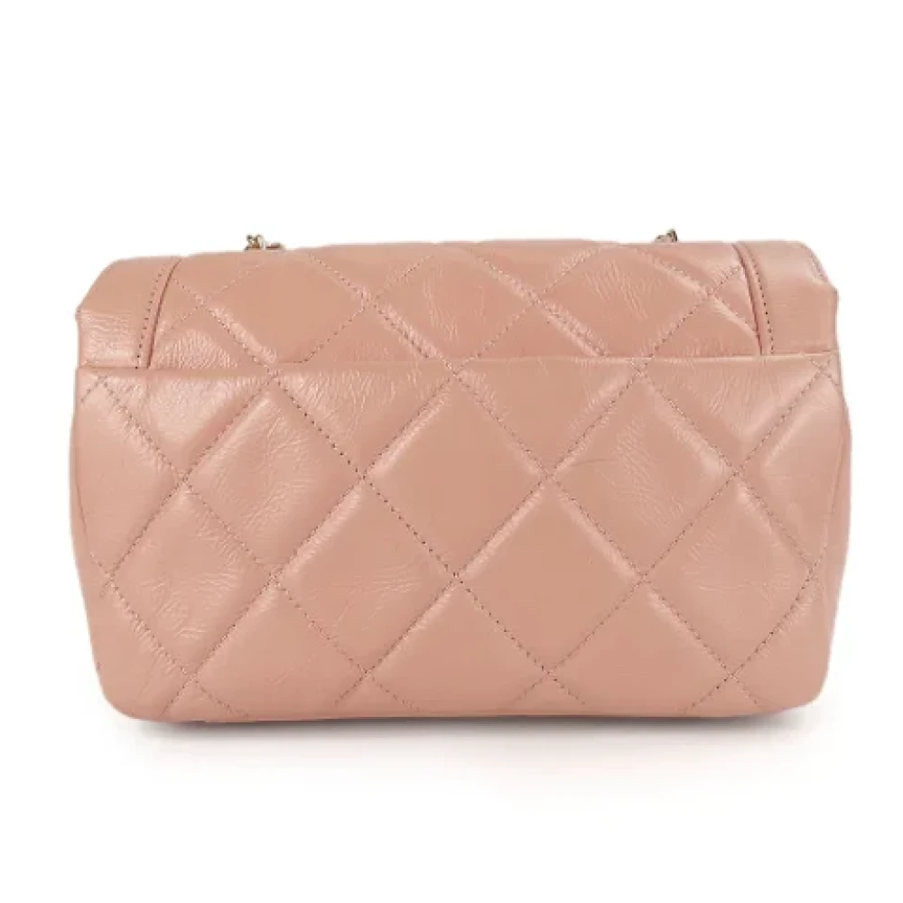 Chanel Vintage Pre-owned Leather chanel-bags Beige Dames