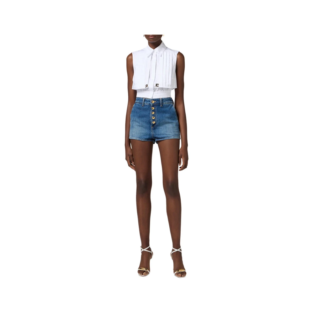 Elisabetta Franchi Blauwe Elegante Zomer Shorts Blue Dames