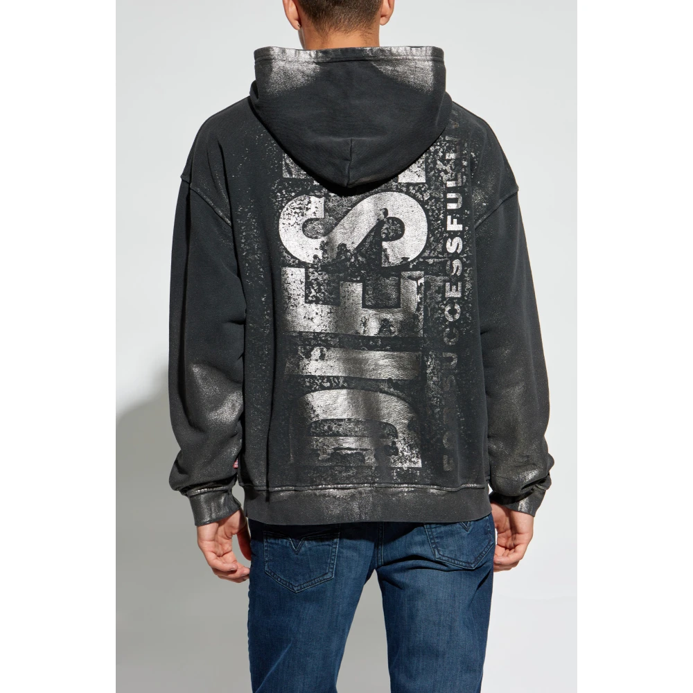 Diesel Hoodie S-Boxt-Hood-Q6 Black Heren