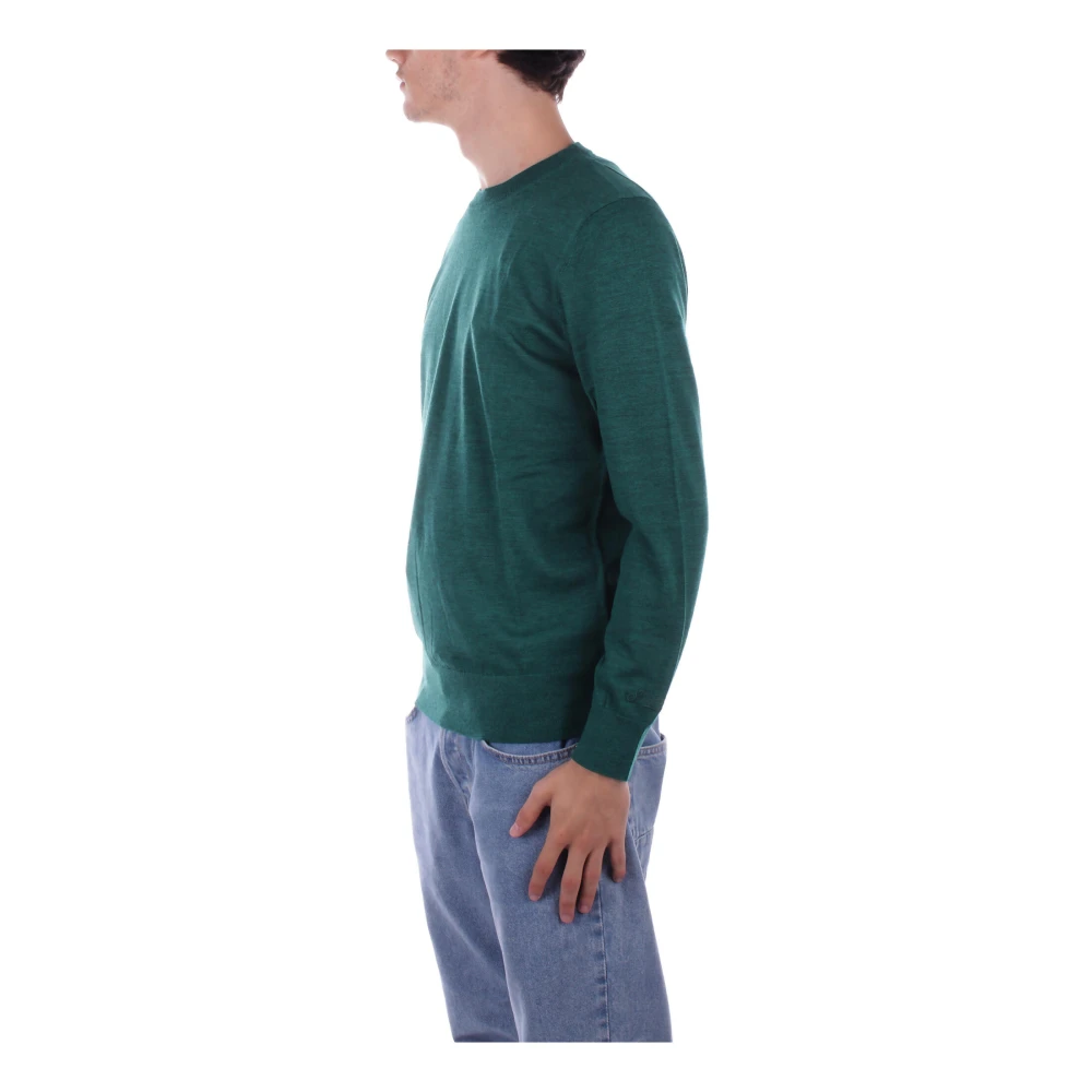 Saint Barth Groene Logo Front Sweater Green Heren