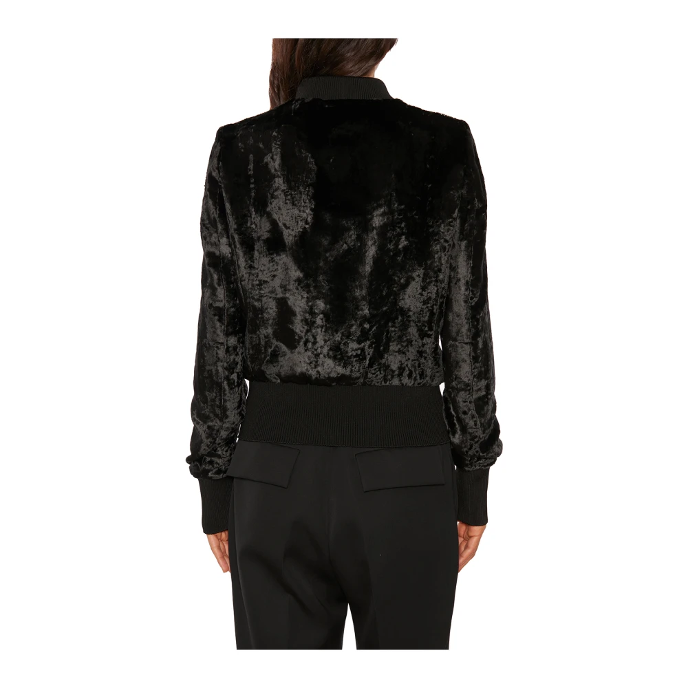 Sapio Velvet Bomberjack Black Dames