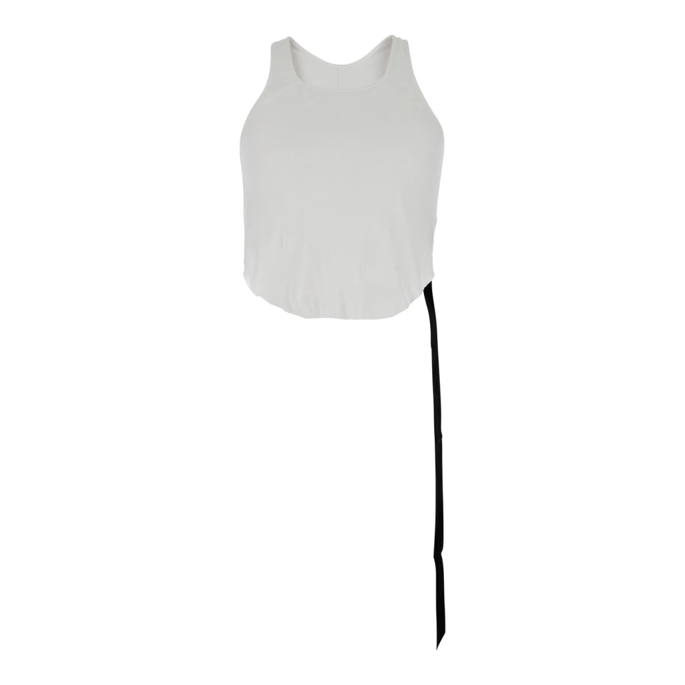 Rick Owens Witte Racerback Top met Oversized Band White Heren