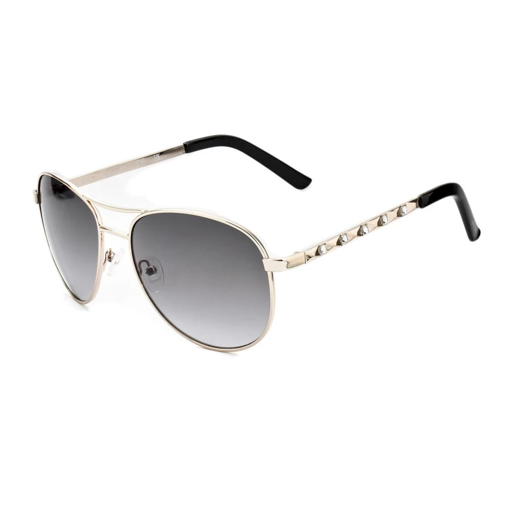 Guess Gul Metall Solglasögon Med Grå Linser