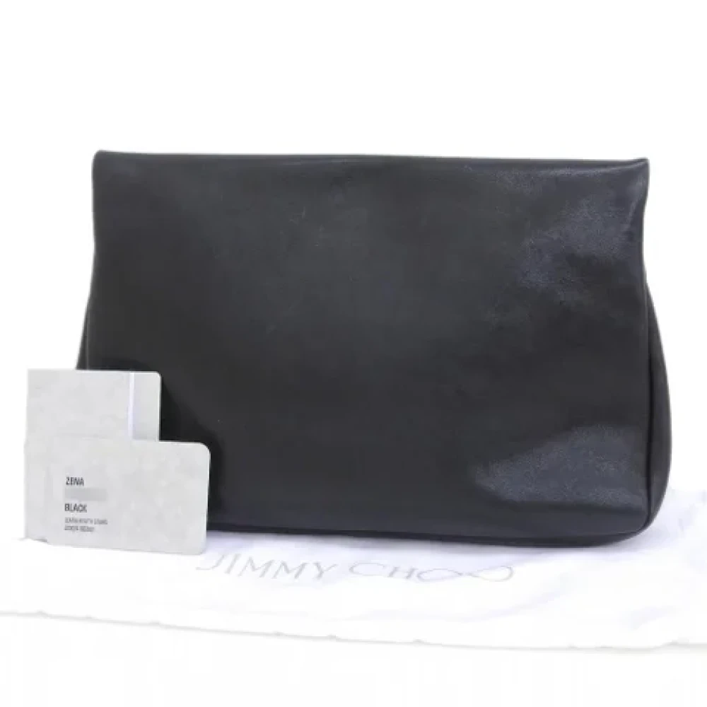 Jimmy Choo Pre-owned Leather clutches Black Dames