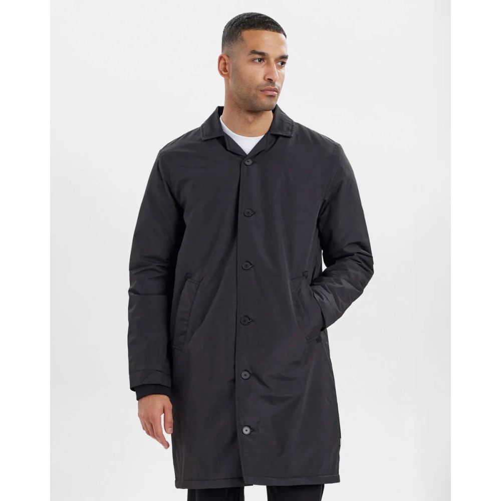 Resteröds Trenchcoat in klassieke stijl Black Heren