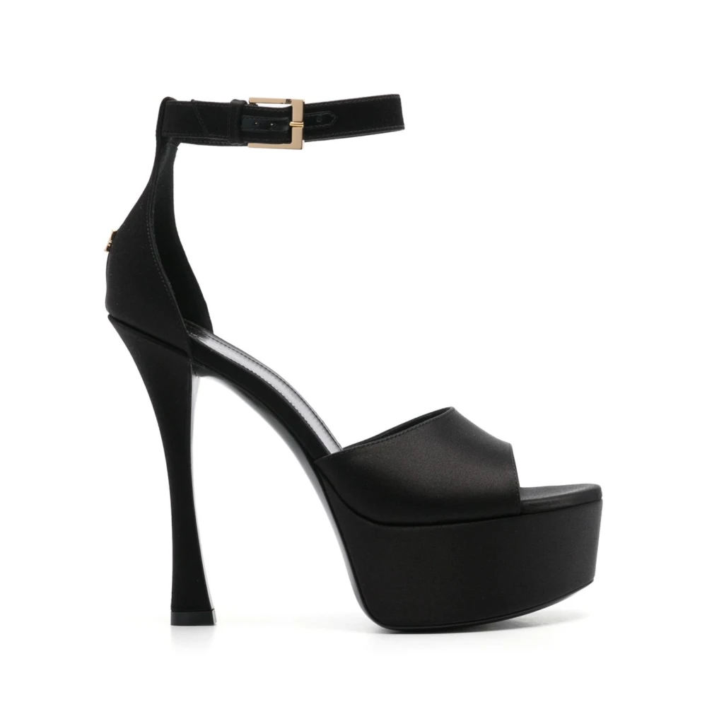Givenchy Black High Heel Sandals, Female, 7 Uk, 4G Liquid Platform Sandals