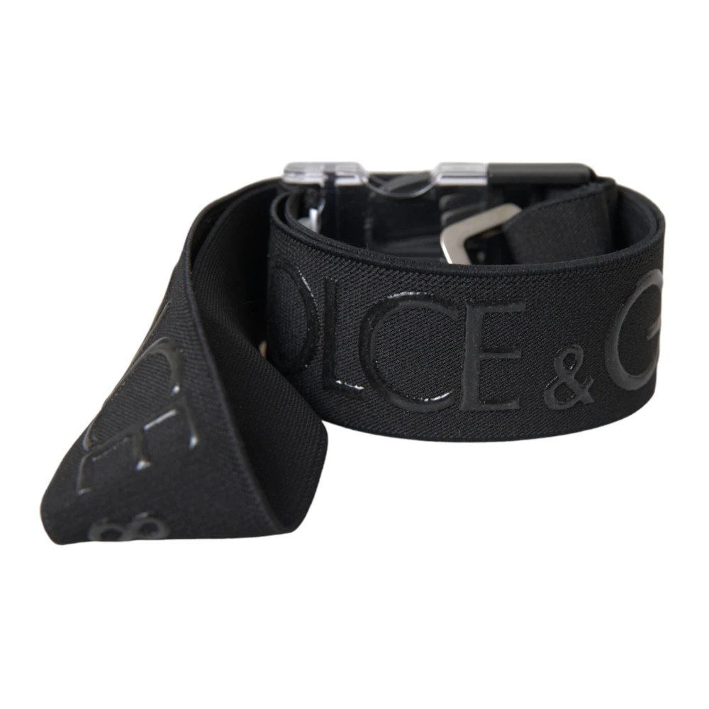 Dolce & Gabbana Zwarte Logo Print Schoudertas Black Dames