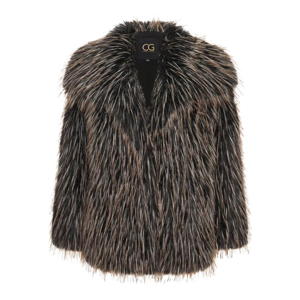 Cesare Gaspari Faux Fur & Shearling Jackets Brown Dames
