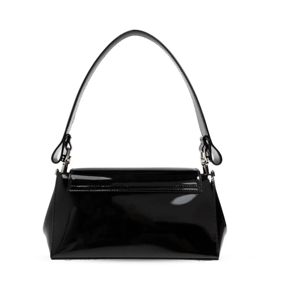 Vivienne Westwood Zwarte Patentleren Overslagtas Black Dames