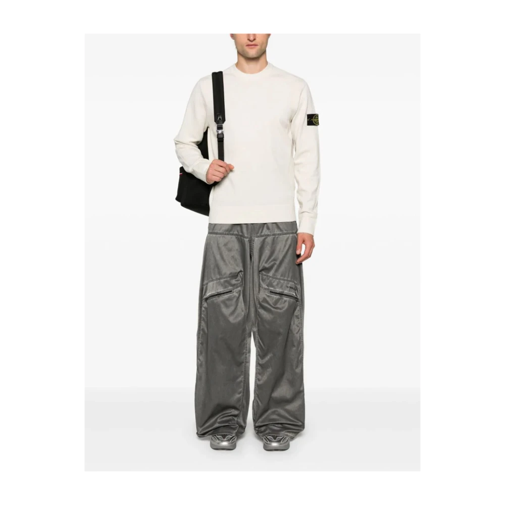 Stone Island Wollen trui met kompasbadge Beige Heren