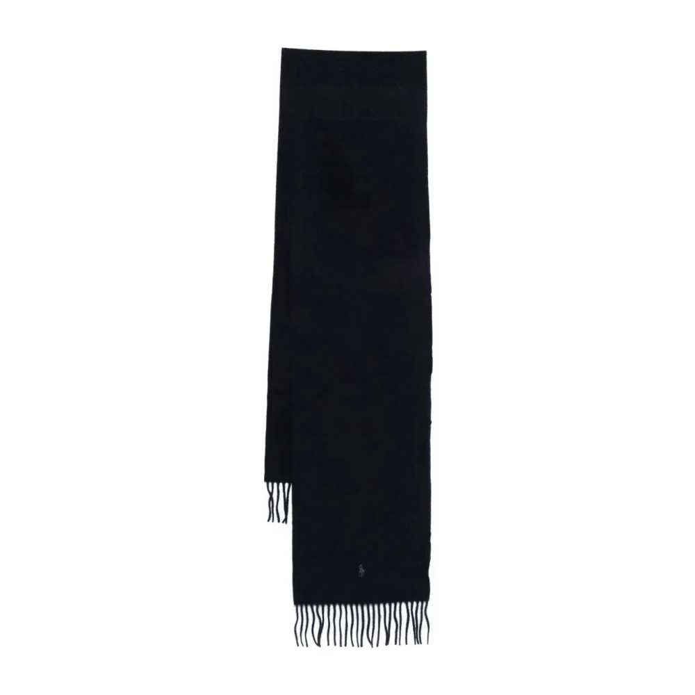 Polo Ralph Lauren Men's Blue Winter Scarves, One Size, Cashmere Fringe Scarf