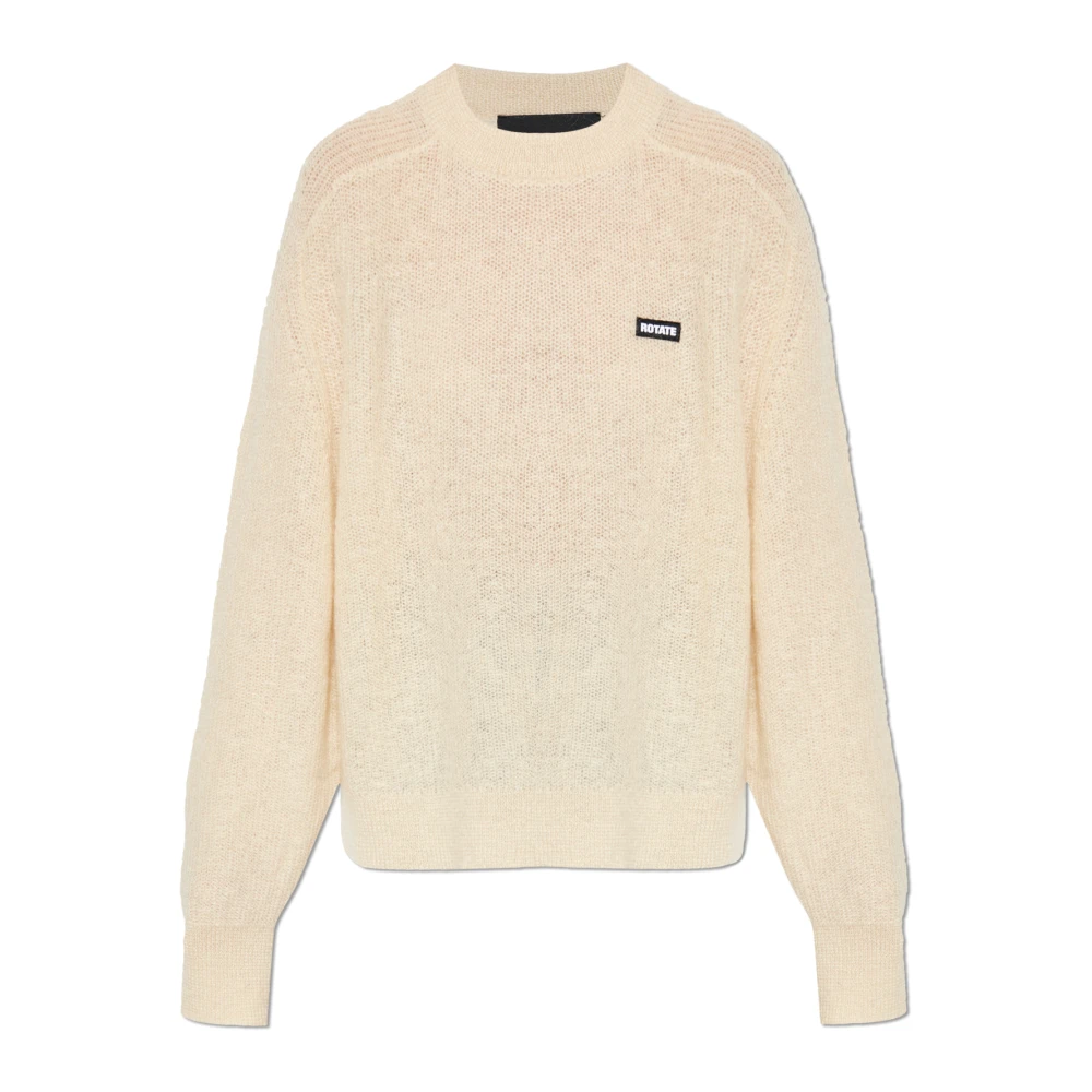 Rotate Birger Christensen Trui met Logo Beige Dames