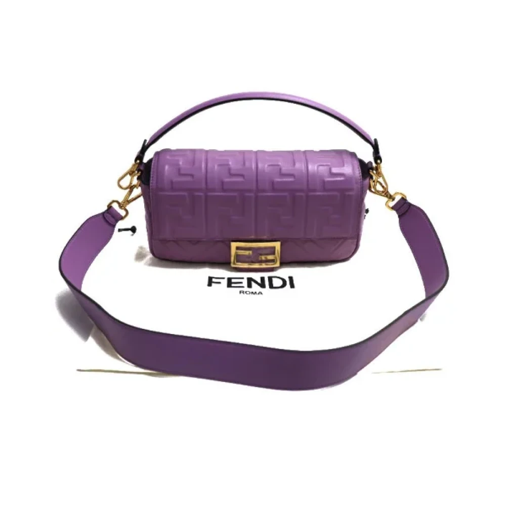 Fendi Vintage Pre-owned Leather fendi-bags Purple Dames