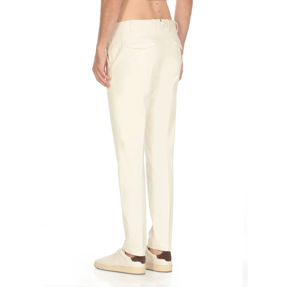 PT Torino Ivoor Katoenen Broek met Zakken Beige Heren