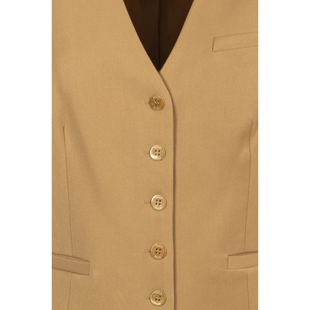 Staud Bruine Vest Jas Brown Dames