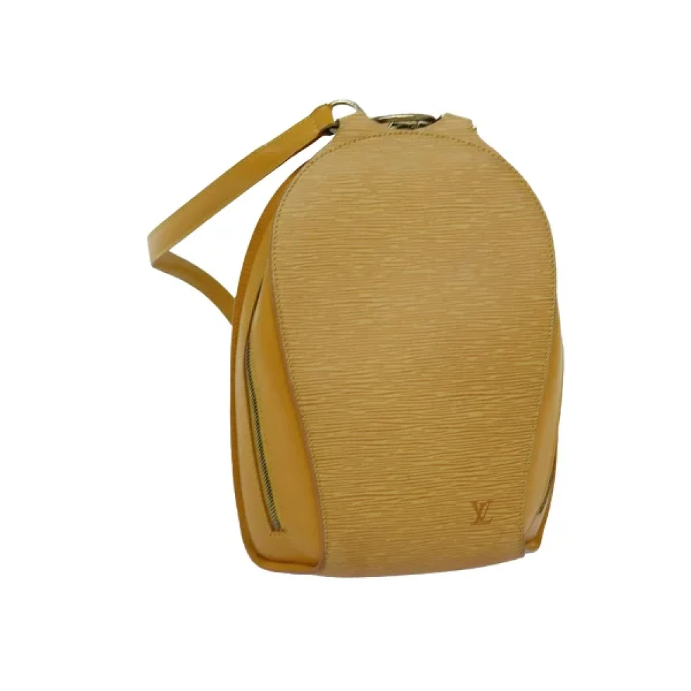 Louis Vuitton Vintage Pre-owned Leather backpacks Yellow Dames