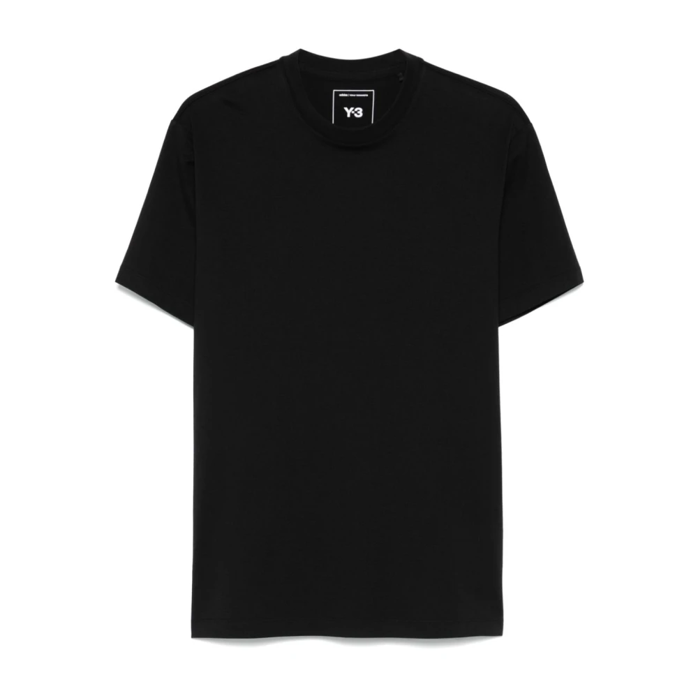 Y-3 Zwart T-shirt met logo opdruk Black Heren