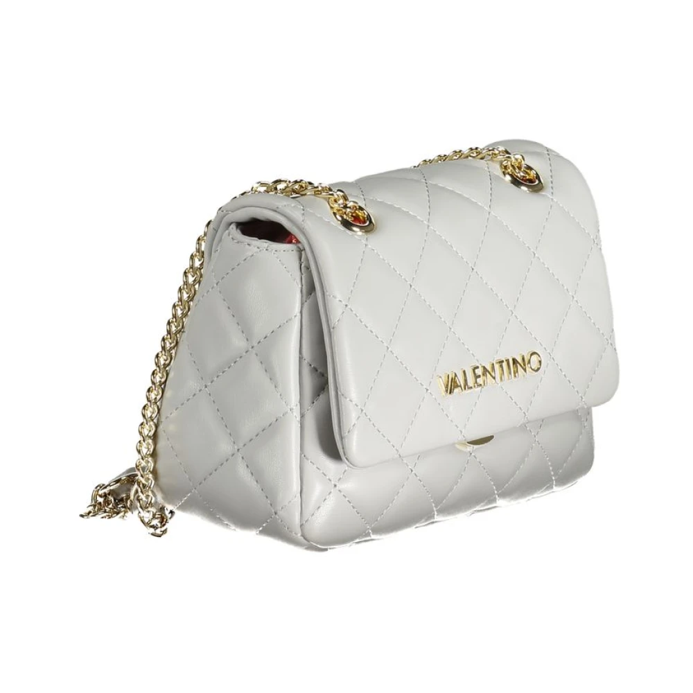Valentino by Mario Valentino Grijze Polyethyleen Schoudertas met Ketting Gray Dames