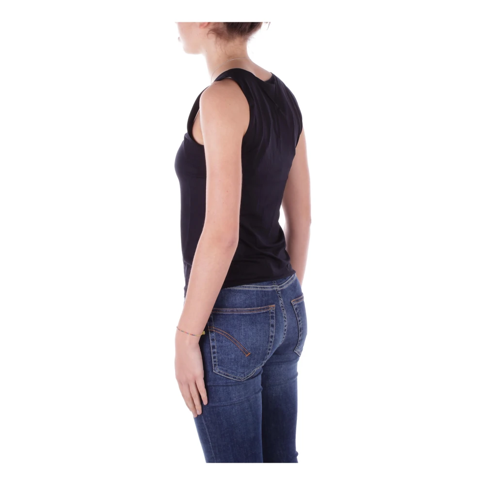 Emporio Armani Blauwe T-shirts en Polos Slim Fit Blue Dames