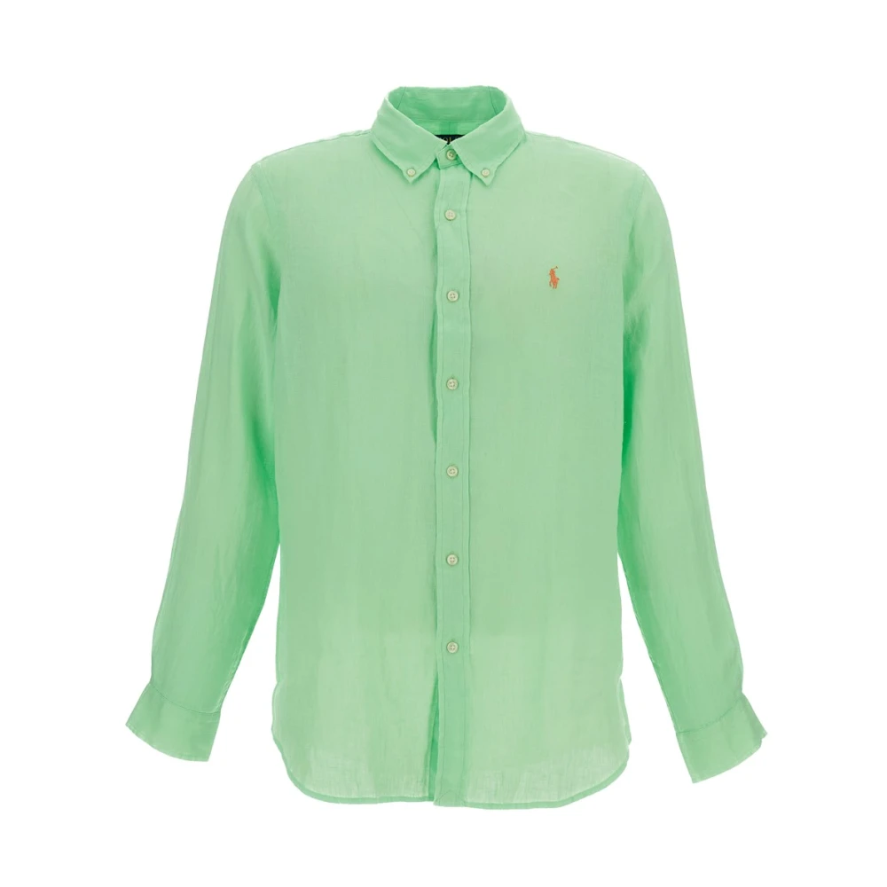 Polo Ralph Lauren Grön Custom Fit Linneskjorta