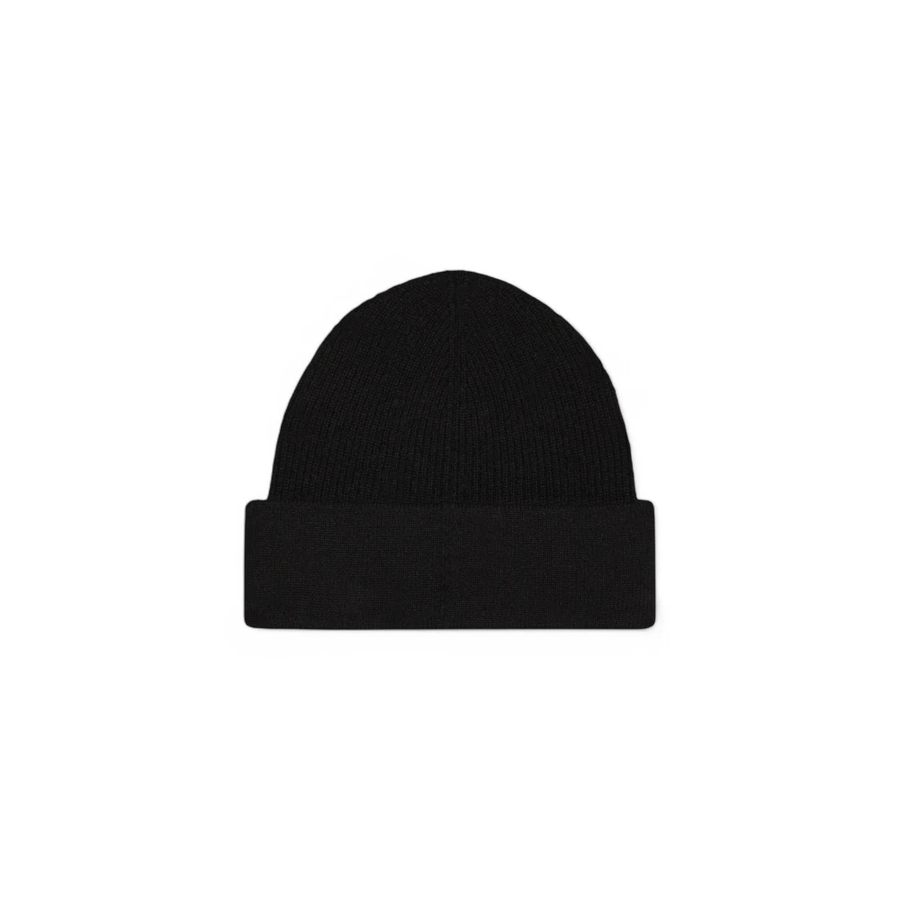Calvin Klein Chunky Open Rib Cashmere Beanie Black Dames