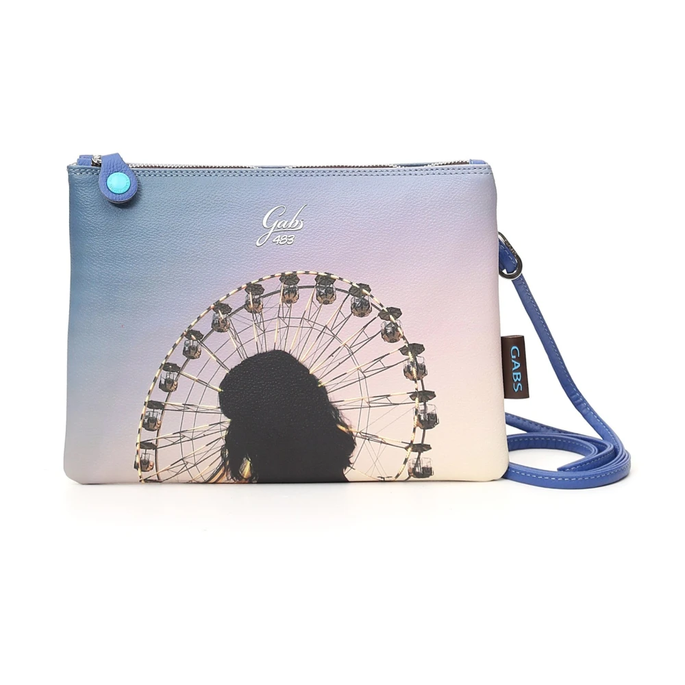 Gabs Women's Blue Leather Handbag Made In Italy