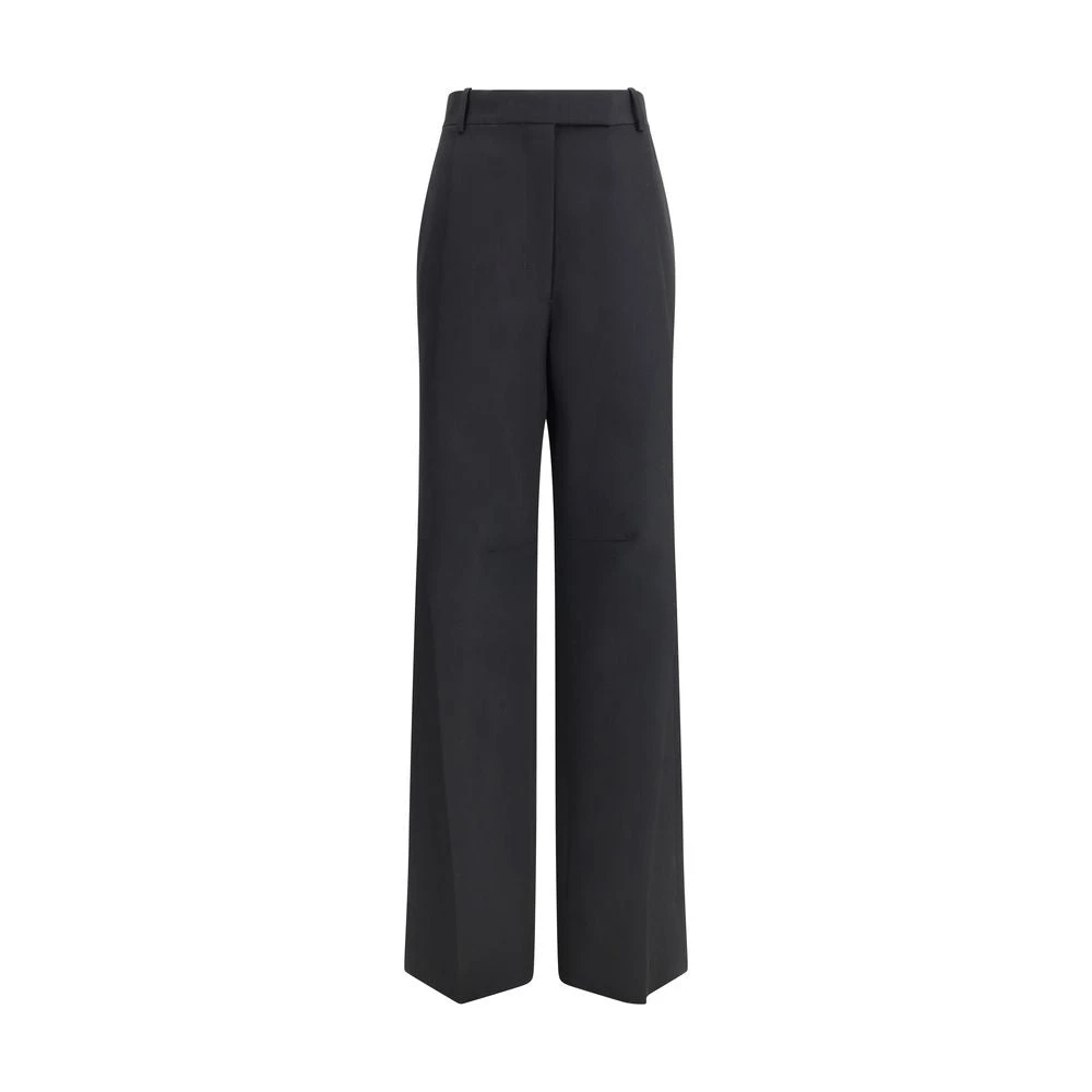 Tom Ford Women's Black Wide Trousers, Xs, Double Pleated Tailored Wool Trousers