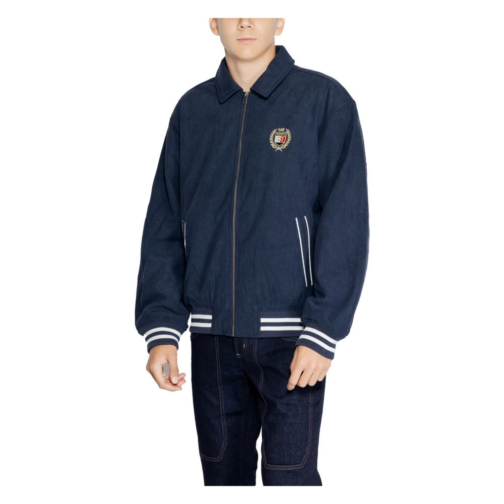 Tommy Hilfiger Blauwe Zip-Up Jas voor Mannen Blue Heren
