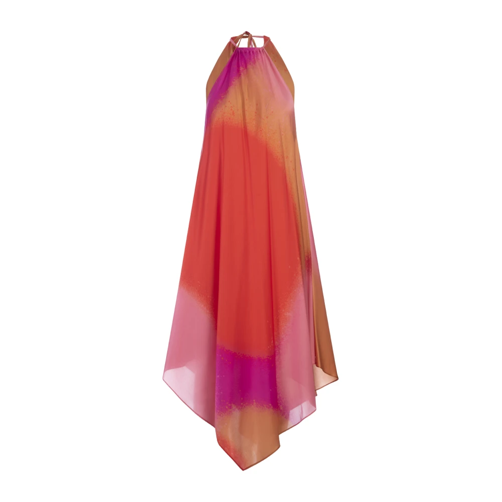 Gianluca Capannolo Zijden mouwloze jurk met schaduweffect Multicolor Dames