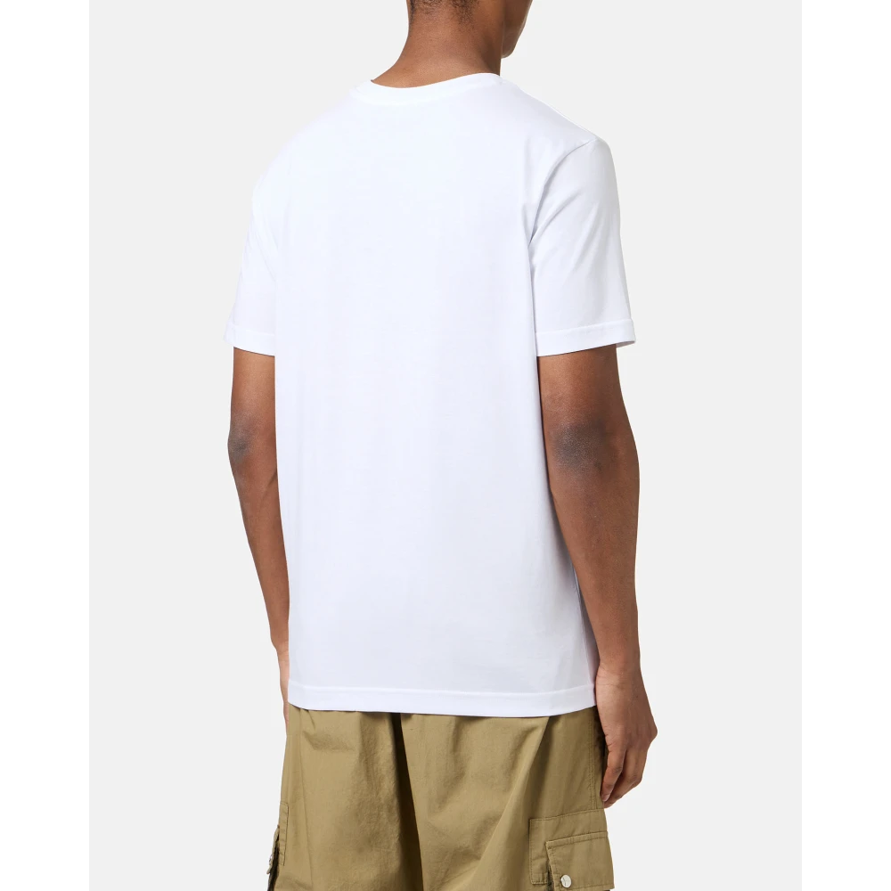 Iceberg Wit slim fit katoenen T-shirt met beerprint en ijsberglogo White Heren