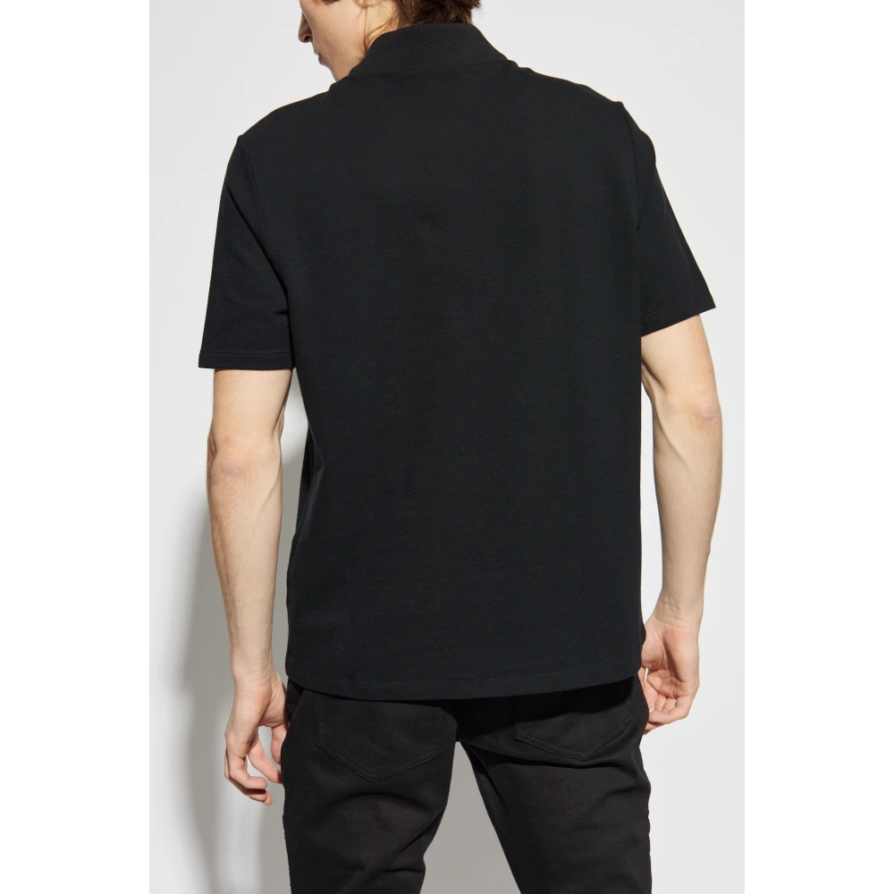 Balmain Katoenen Polo met Patch Black Heren