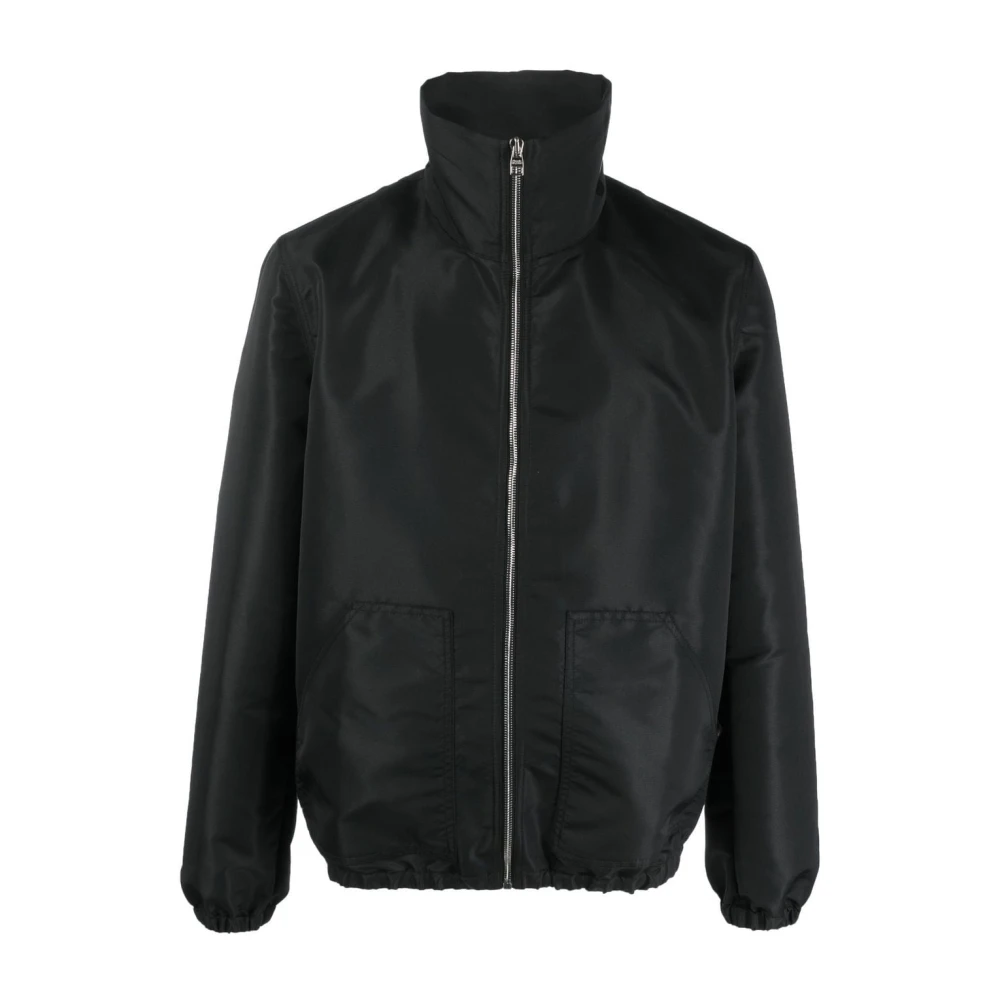 Alexander Mcqueen Men's Black Graffiti Logo Print Coat - Light Jackets - L - Jackets