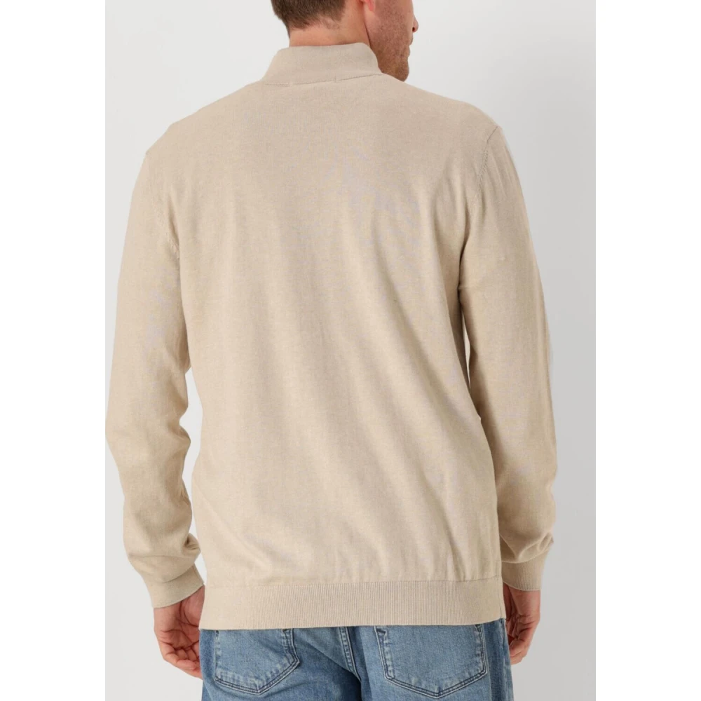 Selected Homme Beige Half Zip Cardigan voor Heren Beige Heren