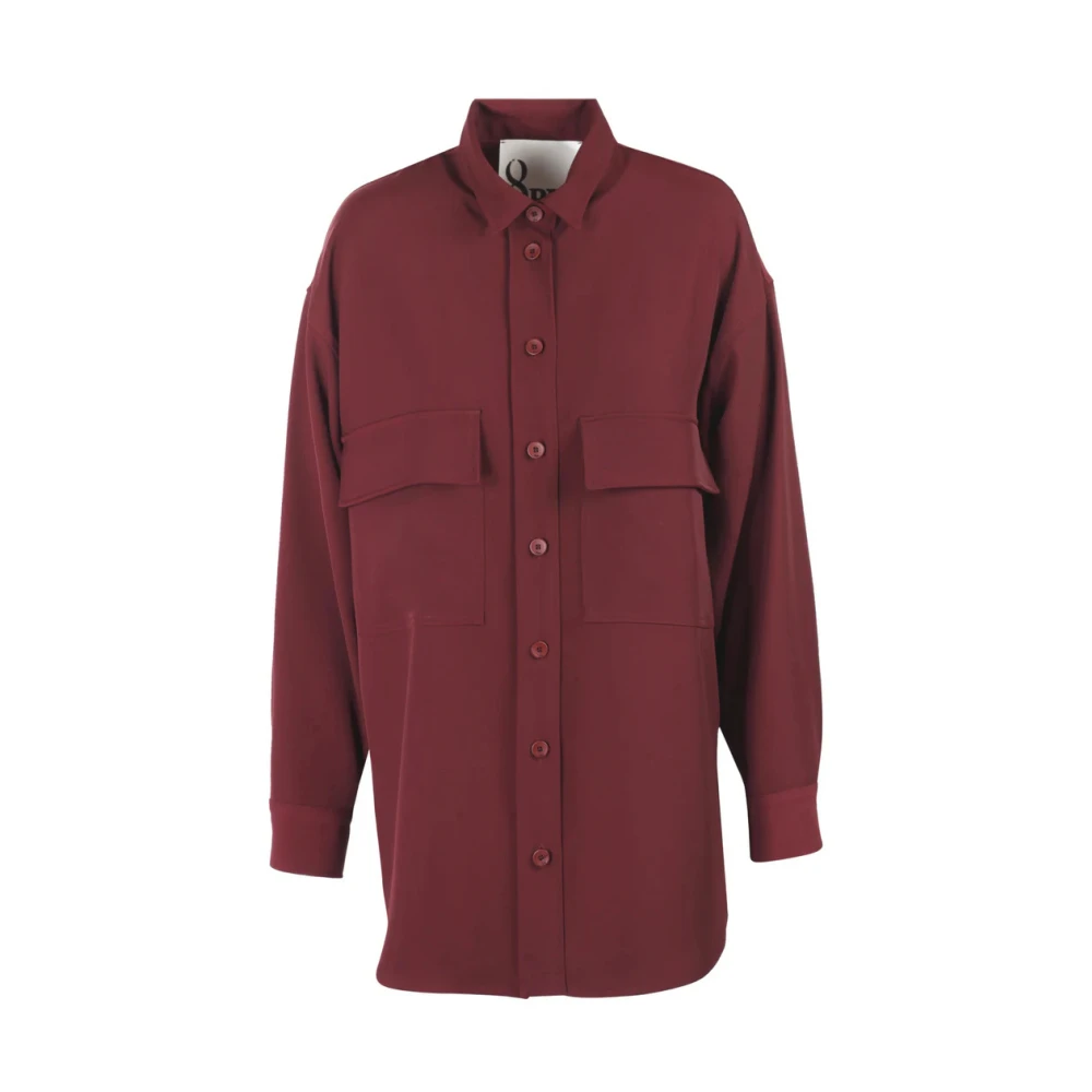 8pm Bordeaux Klassieke Shirt met Logoknopen Red Dames