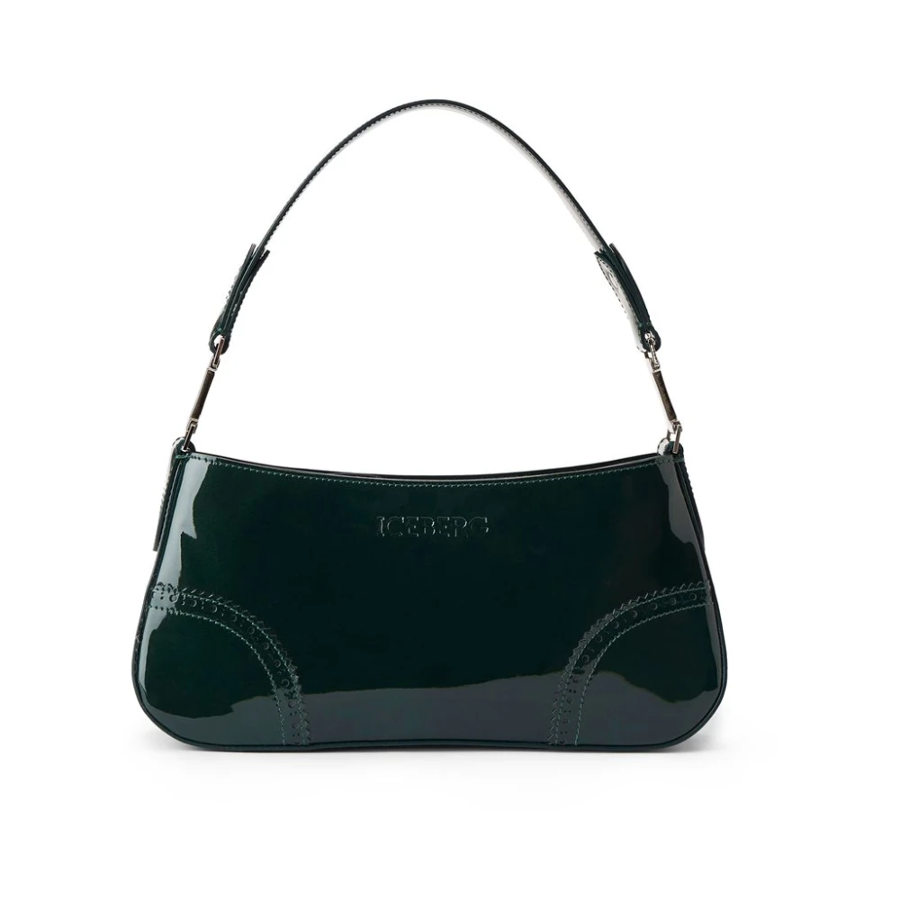 Iceberg Gebeitst groen leren crossbody tas Green Dames