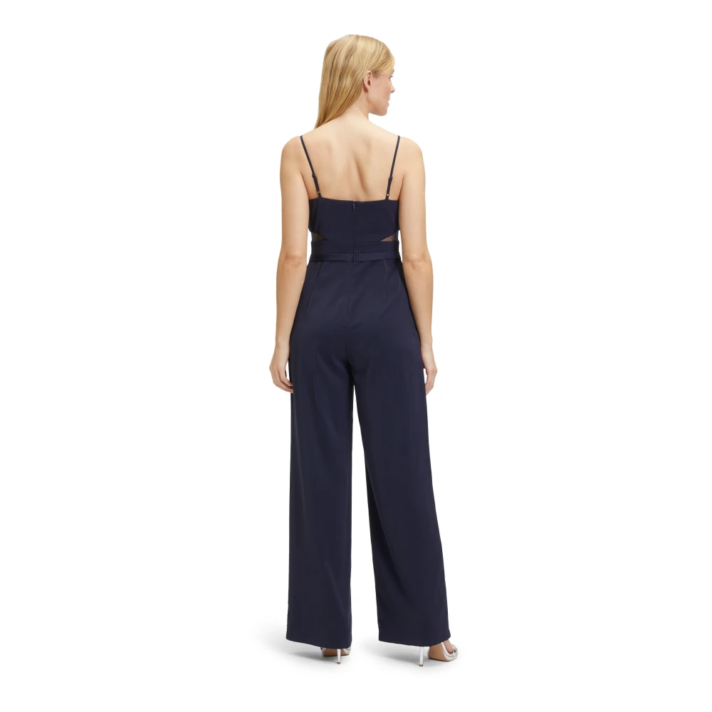 Vera Mont Elegant V-Neck Jumpsuit Blue Dames