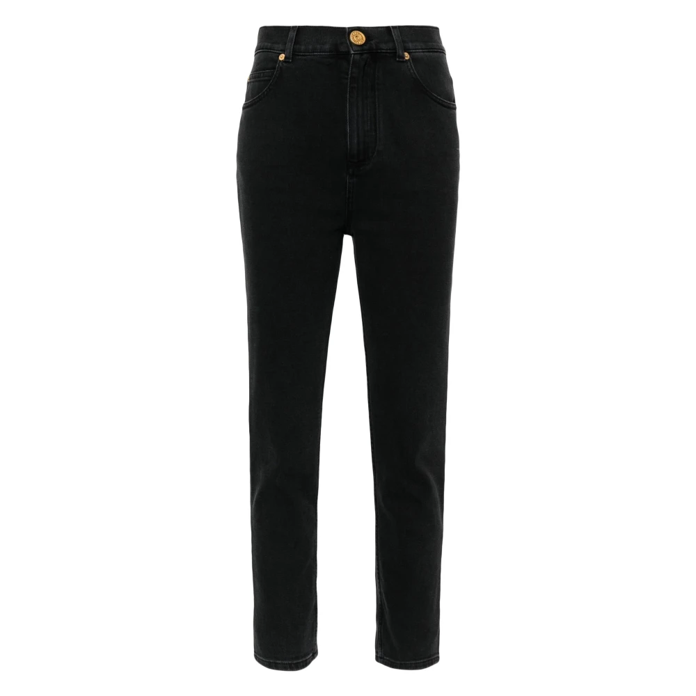 Balmain Zwarte Slim Fit Skinny Jeans Black Dames