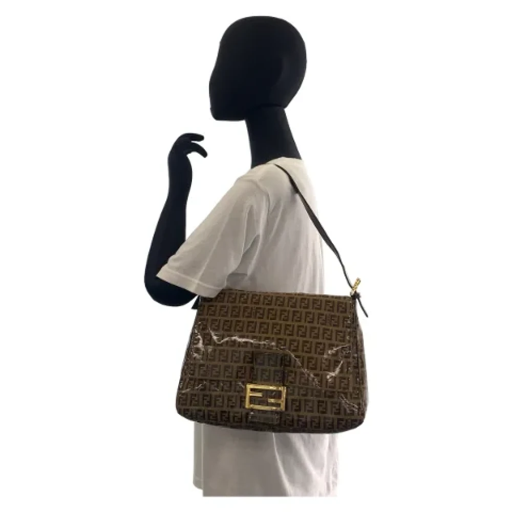 Fendi Vintage Pre-owned Canvas fendi-bags Brown Dames
