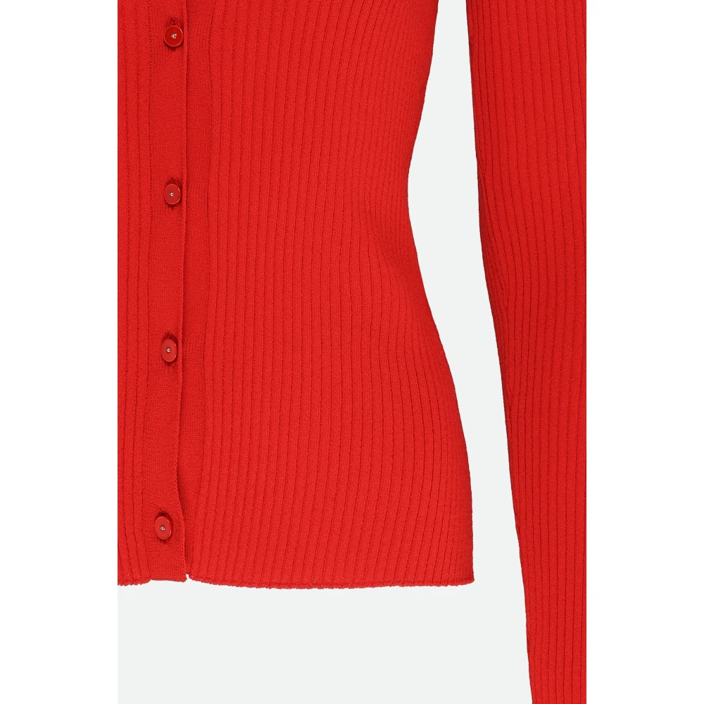 Max Mara Studio Rode Cardigan Trui Red Dames
