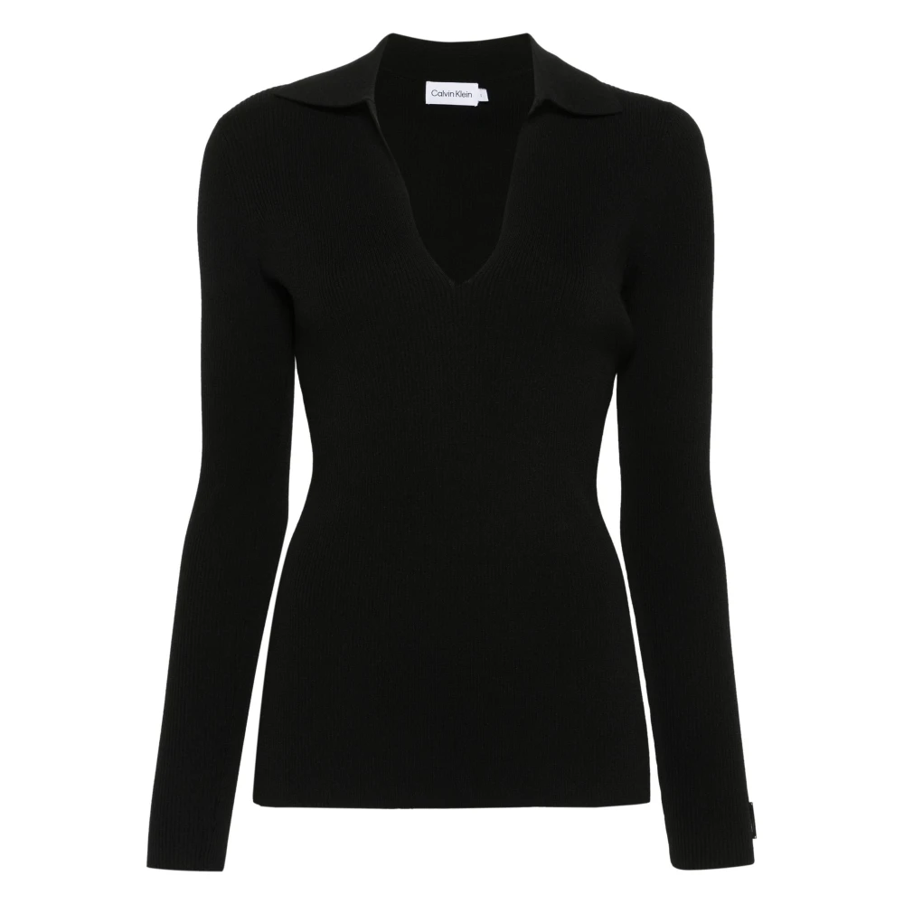 Calvin Klein Women's Black Casual Pullover Sweater