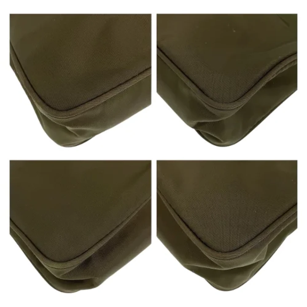 Prada Vintage Pre-owned Canvas handbags Green Dames