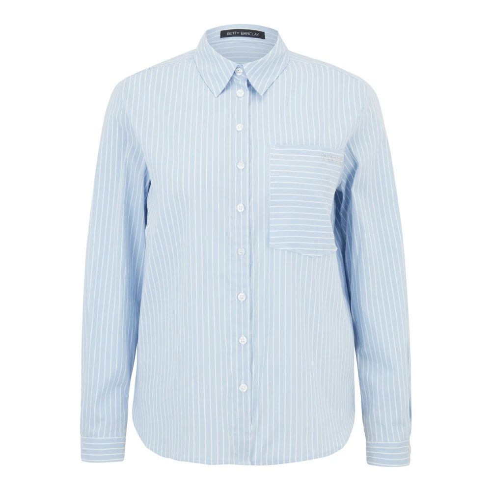 Betty Barclay Gestreepte Blouse met Kraag Blue Dames