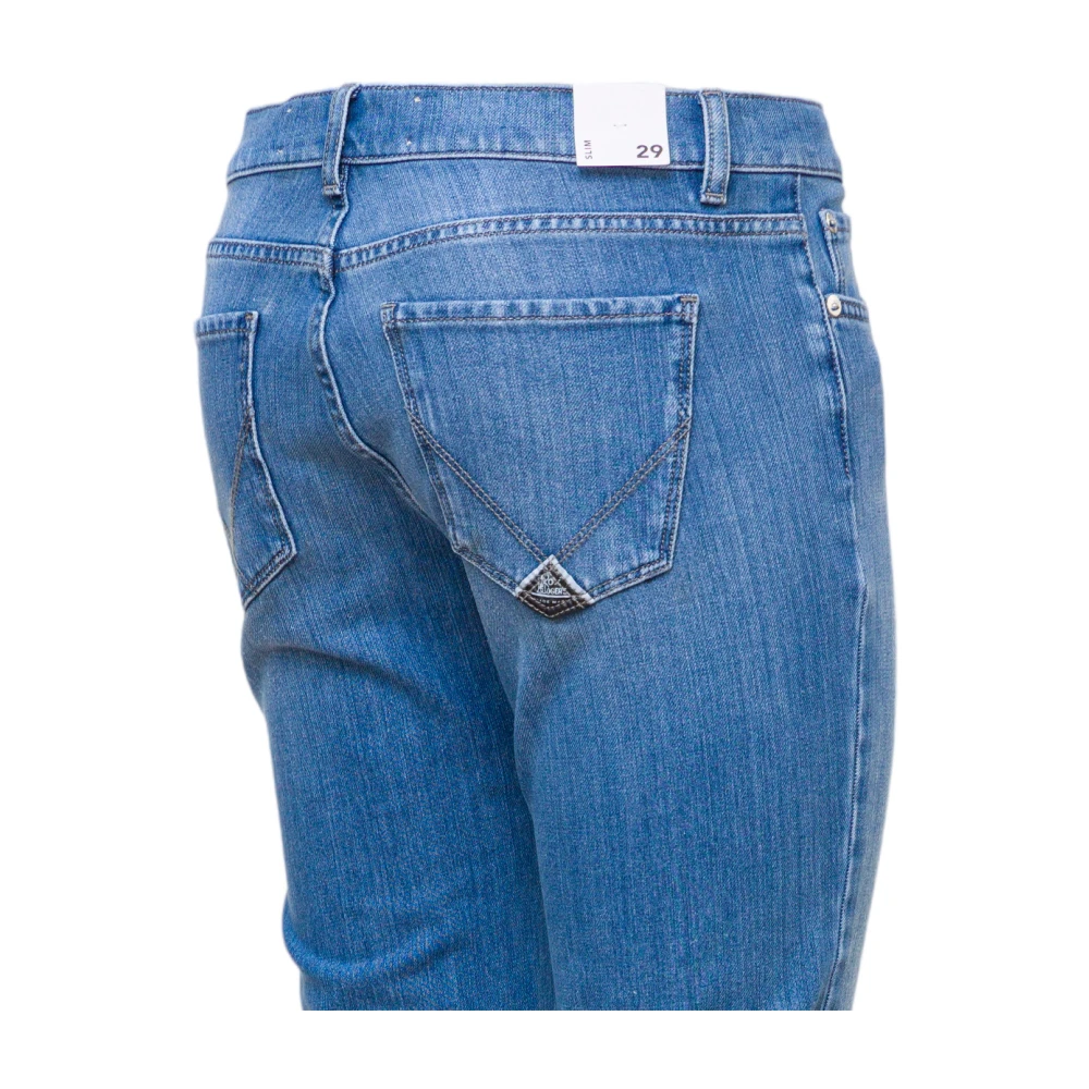 Roy Roger's Hoge taille donkere wassing slim fit jeans Blue Heren