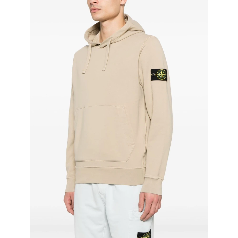 Stone Island Beige Sweatshirt voor Casual Stijl Beige Heren