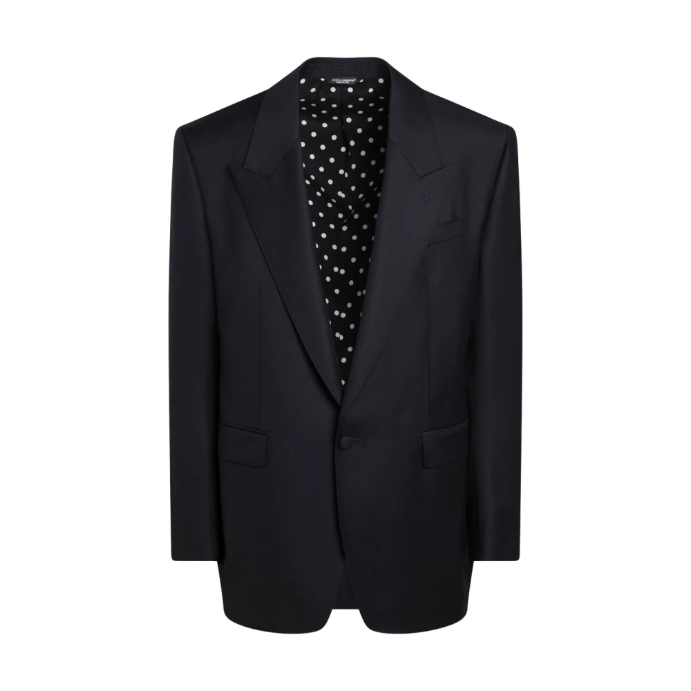 Dolce & Gabbana Men's Blue Blazers, L, Sicilia Virgin Wool Jacket