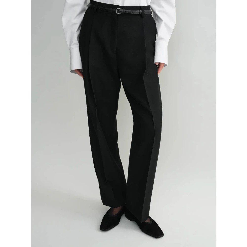 TotêMe Zwarte Geplooide Broek Black Dames